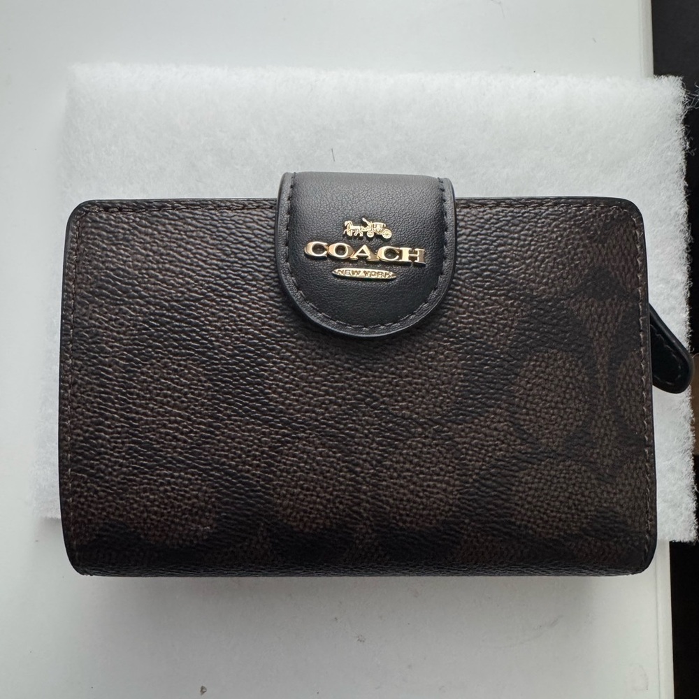 Coach Dark Brown Signature Wallet